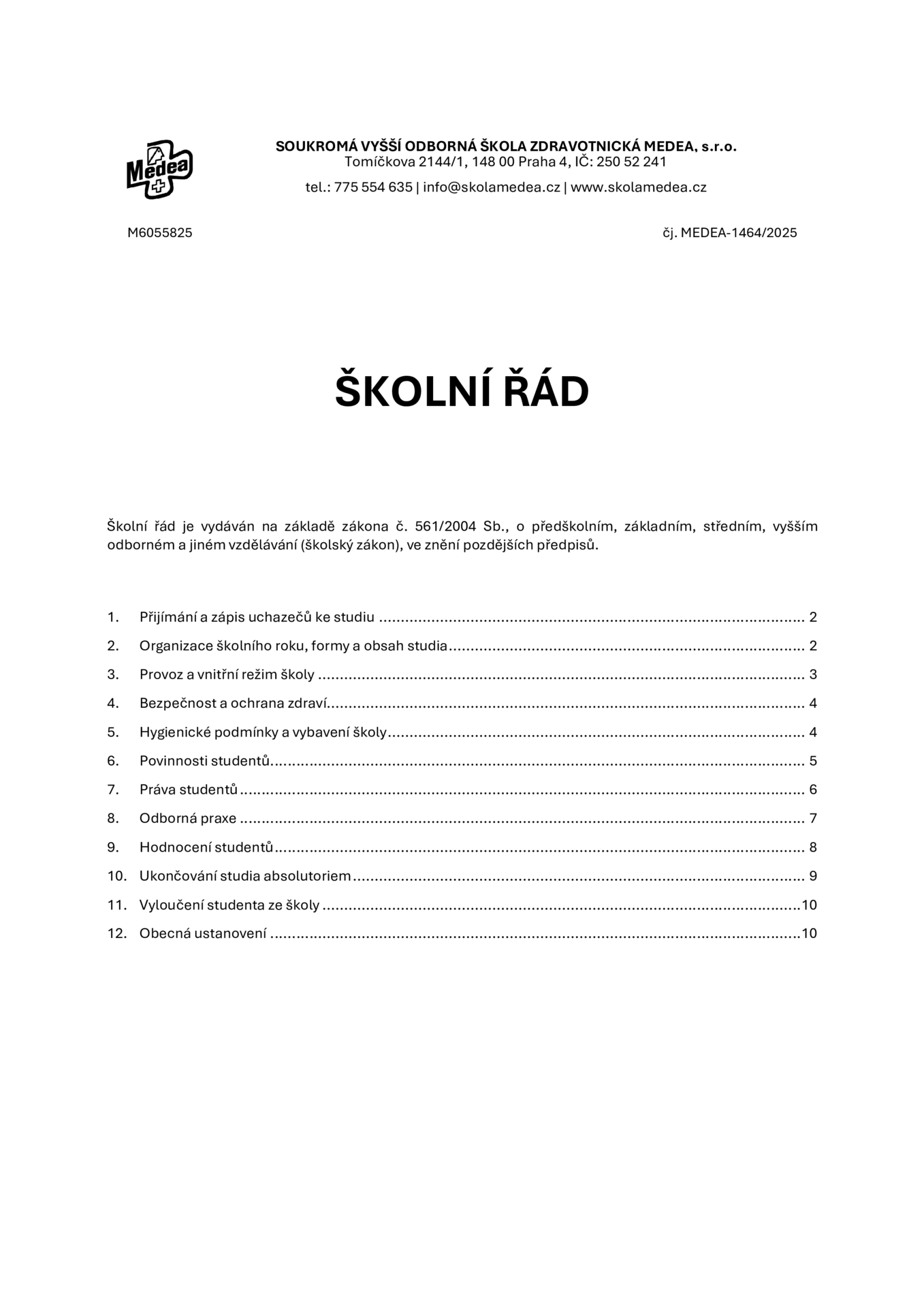 thumbnail of Školní řád 2025-10